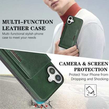 For iPhone 17 Kalebol Strong MagSafe Magnetic Two-Fold Card Bag Leather Phone Case(Green) - iPhone 17 Cases by Kalebol | Online Shopping UK | buy2fix