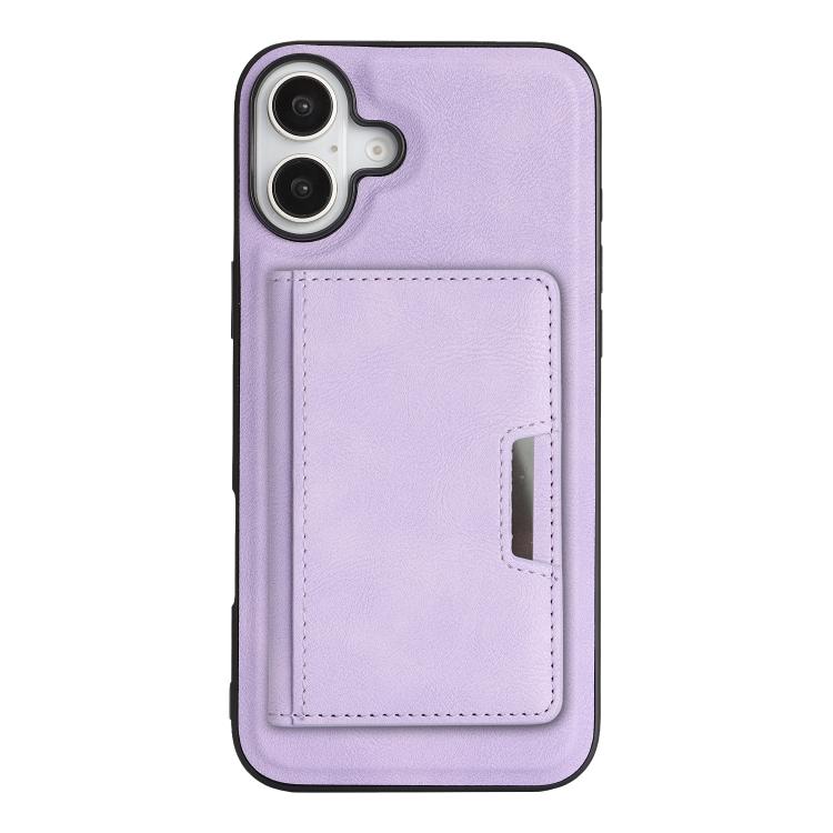 For iPhone 17 Kalebol Strong MagSafe Magnetic Two-Fold Card Bag Leather Phone Case(Purple) - iPhone 17 Cases by Kalebol | Online Shopping UK | buy2fix