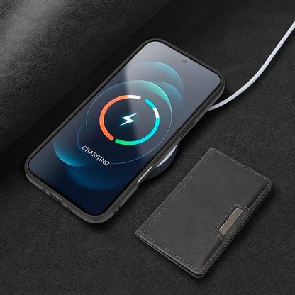 For iPhone 17 Air Kalebol Strong MagSafe Magnetic Two-Fold Card Bag Leather Phone Case(Black) - iPhone 17 Air Cases by Kalebol | Online Shopping UK | buy2fix