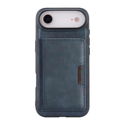 For iPhone 17 Air Kalebol Strong MagSafe Magnetic Two-Fold Card Bag Leather Phone Case(Blue) - iPhone 17 Air Cases by Kalebol | Online Shopping UK | buy2fix