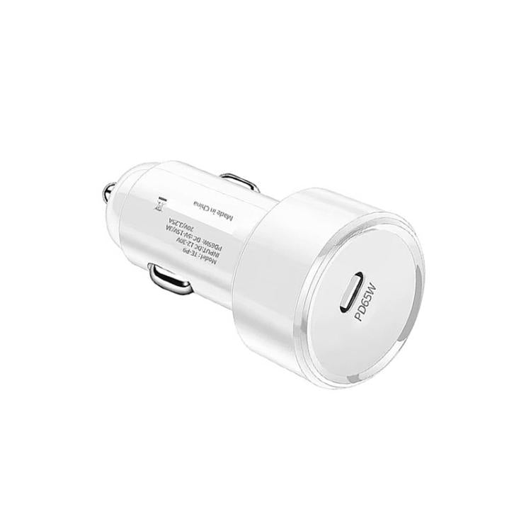 P9 PD65W USB-C Car Charger for iPhone / iPad series(White) - Car Charger by buy2fix | Online Shopping UK | buy2fix