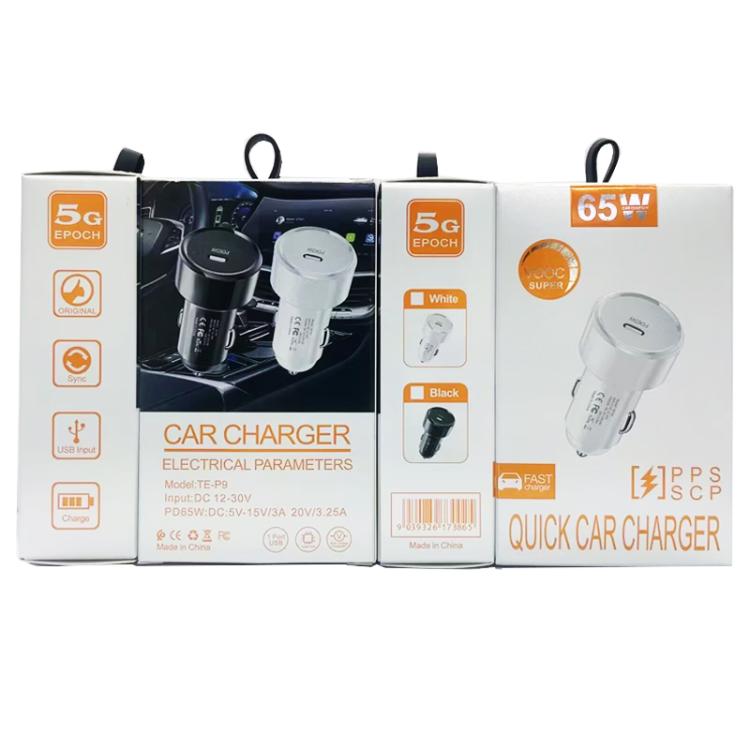 P9 PD65W USB-C Car Charger for iPhone / iPad series(White) - Car Charger by buy2fix | Online Shopping UK | buy2fix