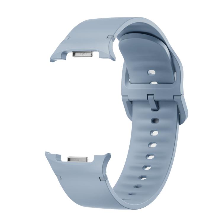 For Samsung Galaxy Watch8 / Watch8 Classic Solid Color Stitched Silicone Watch Band, Size:S(Jewel Blue) - Watch Bands by buy2fix | Online Shopping UK | buy2fix