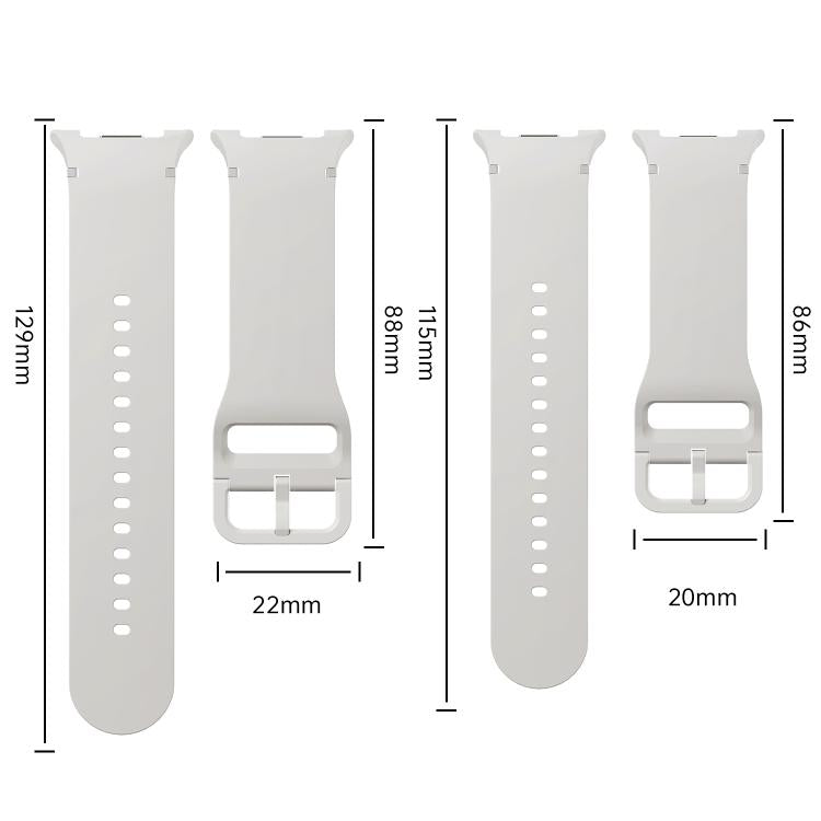 For Samsung Galaxy Watch8 / Watch8 Classic Solid Color Stitched Silicone Watch Band, Size:M(Army Green) - Watch Bands by buy2fix | Online Shopping UK | buy2fix