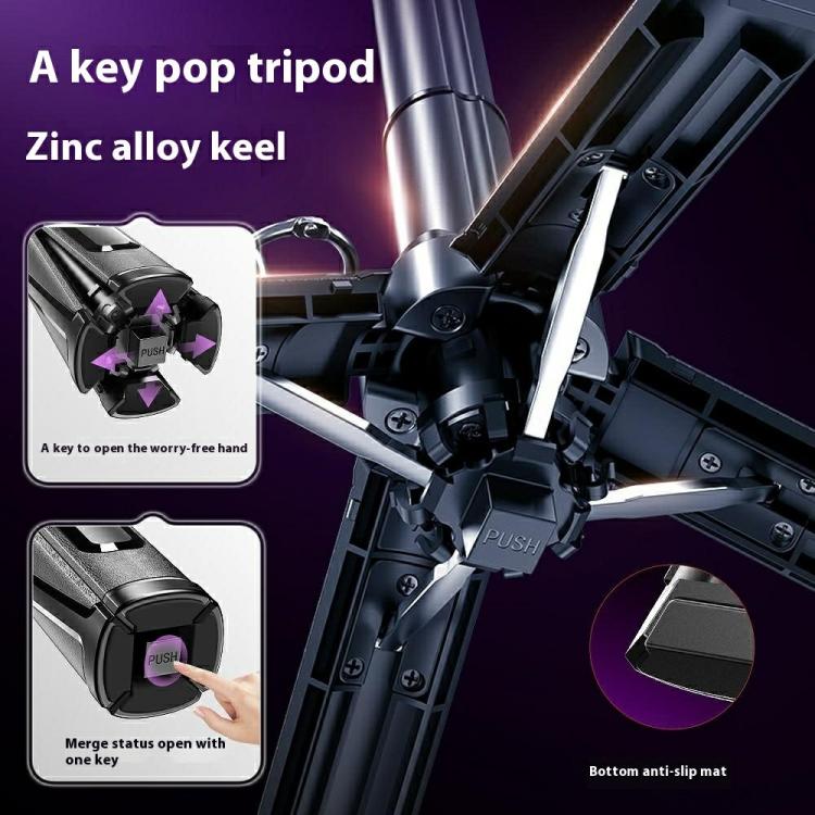 P25 Extendable Anti-shake Four-Legged Stand Portable Handheld Phone Selfie Stick(Black) - Selfie Sticks by buy2fix | Online Shopping UK | buy2fix