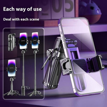 P25 Extendable Anti-shake Four-Legged Stand Portable Handheld Phone Selfie Stick(White) - Selfie Sticks by buy2fix | Online Shopping UK | buy2fix