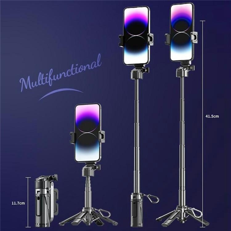 P25 Extendable Anti-shake Four-Legged Stand Portable Handheld Phone Selfie Stick(White) - Selfie Sticks by buy2fix | Online Shopping UK | buy2fix