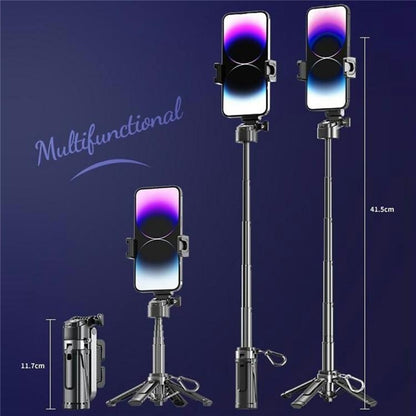 P25 Extendable Anti-shake Four-Legged Stand Portable Handheld Phone Selfie Stick(White) - Selfie Sticks by buy2fix | Online Shopping UK | buy2fix