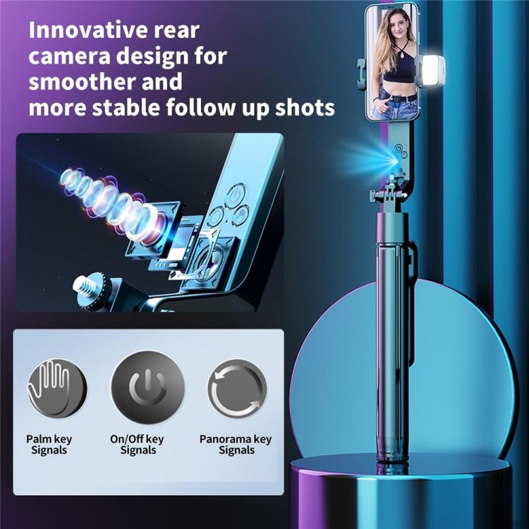 Q530TK Portable Metal Phone Stand Selfie Stick Expandable Auto Face Tracking Tripod - Selfie Sticks by buy2fix | Online Shopping UK | buy2fix