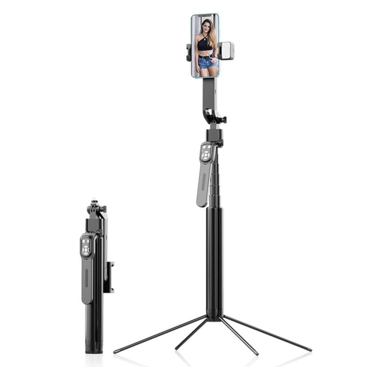 Q530TK Portable Metal Phone Stand Selfie Stick Expandable Auto Face Tracking Tripod with Single Fill Light - Selfie Sticks by buy2fix | Online Shopping UK | buy2fix