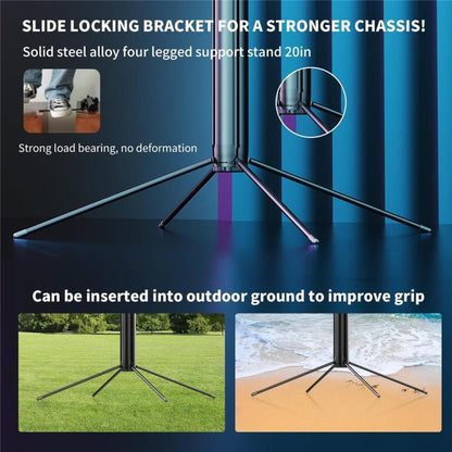 Q530TK Portable Metal Phone Stand Selfie Stick Expandable Auto Face Tracking Tripod with Single Fill Light - Selfie Sticks by buy2fix | Online Shopping UK | buy2fix