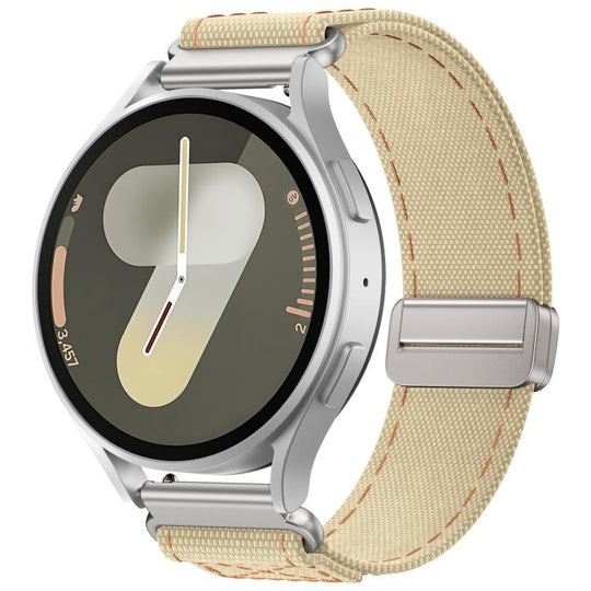 18mm Kalebol Cool Denim Magnetic Buckle Watch Band(Apricot)