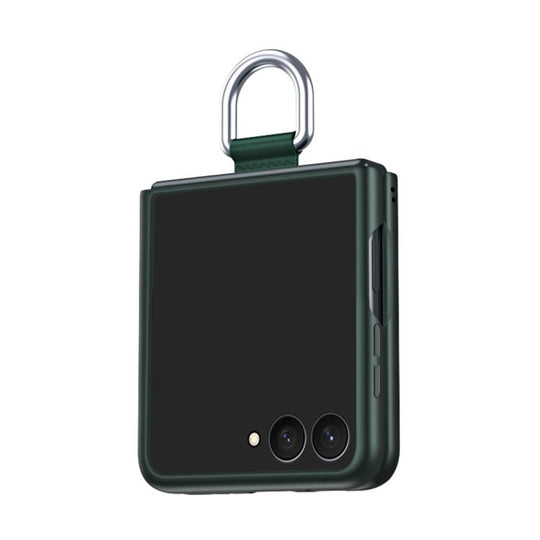 For Galaxy Z Flip8 5G Electricplating Ring Buckle Folding Phone Case(Green)