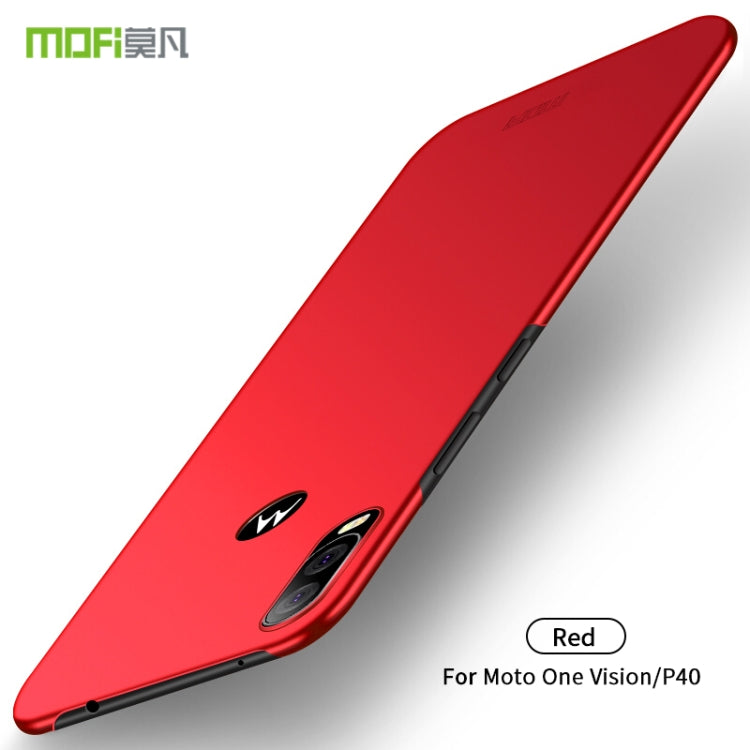 MOFI Frosted PC Ultra-thin Hard Case for Moto P40/One Vision(red) - Motorola Cases by MOFI | Online Shopping UK | buy2fix