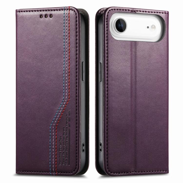 For iPhone Air Elastic Wristband Magnetic Suction Leather Phone Case(Purple) - iPhone Air Cases by buy2fix | Online Shopping UK | buy2fix