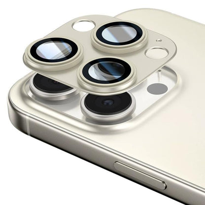 For iPhone 16 Pro Max Kalebol Precise Alignment Stepped Eagle Eye Metal Lens Film(Titanium Original) - iPhone 16 Pro Max Tempered Glass by Kalebol | Online Shopping UK | buy2fix