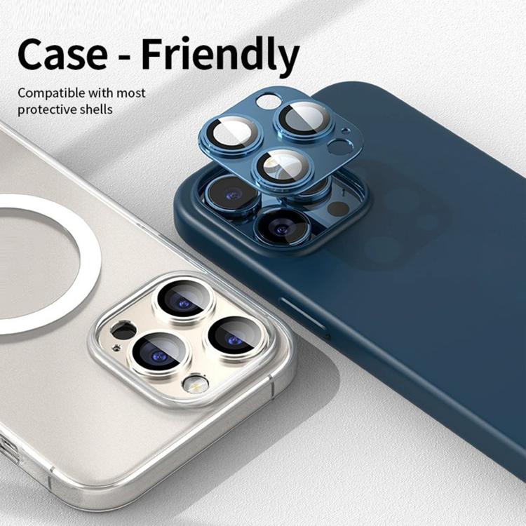 For iPhone 16 Pro Kalebol Precise Alignment Stepped Eagle Eye Metal Lens Film(Titanium Original) - iPhone 16 Pro Tempered Glass by Kalebol | Online Shopping UK | buy2fix