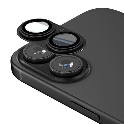 For iPhone 16 Plus Kalebol Precise Alignment Stepped Eagle Eye Metal Lens Film(Black) - iPhone 16 Plus Tempered Glass by Kalebol | Online Shopping UK | buy2fix