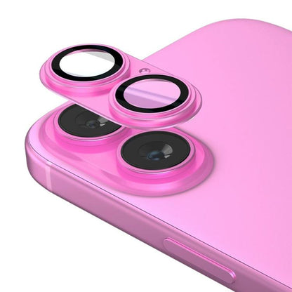 For iPhone 16  Kalebol Precise Alignment Stepped Eagle Eye Metal Lens Film(Pink) - iPhone 16 Tempered Glass by Kalebol | Online Shopping UK | buy2fix