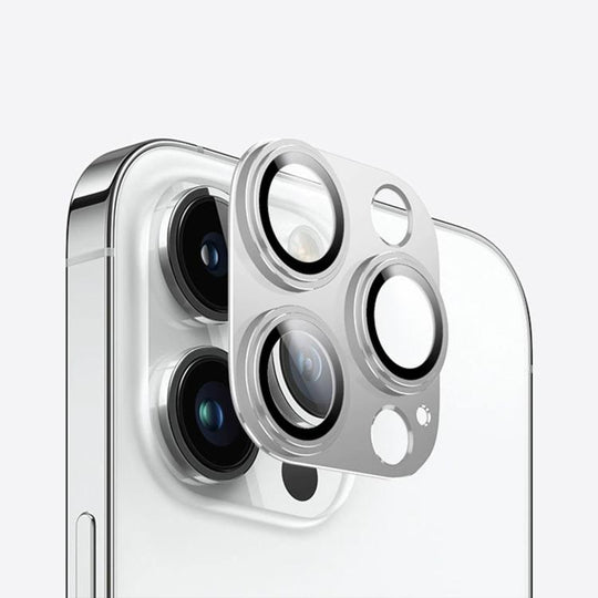 For iPhone 14 Pro Max Kalebol Precise Alignment Stepped Eagle Eye Metal Lens Film(Silver)