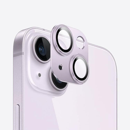 For iPhone 14 Plus Kalebol Precise Alignment Stepped Eagle Eye Metal Lens Film(Purple)