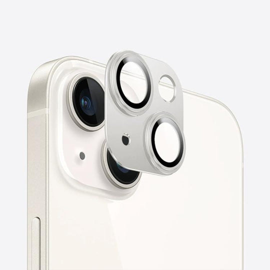 For iPhone 14 Kalebol Precise Alignment Stepped Eagle Eye Metal Lens Film(Silver)