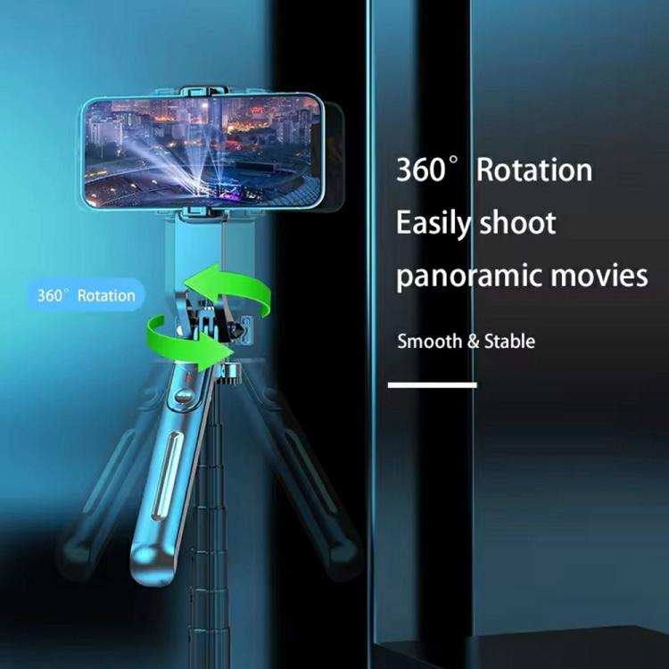 P195 Retractable Four-Legged Stand Expandable Phone Stand Bluetooth Remote Control Selfie Stick - Selfie Sticks by buy2fix | Online Shopping UK | buy2fix