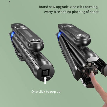 P515 Portable Retractable Four-Legs Phone Stand Selfie Stick with Bluetooth Remote Control - Selfie Sticks by buy2fix | Online Shopping UK | buy2fix