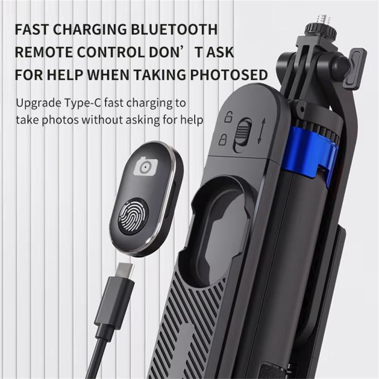P515 Portable Retractable Four-Legs Phone Stand Selfie Stick with Bluetooth Remote Control - Selfie Sticks by buy2fix | Online Shopping UK | buy2fix