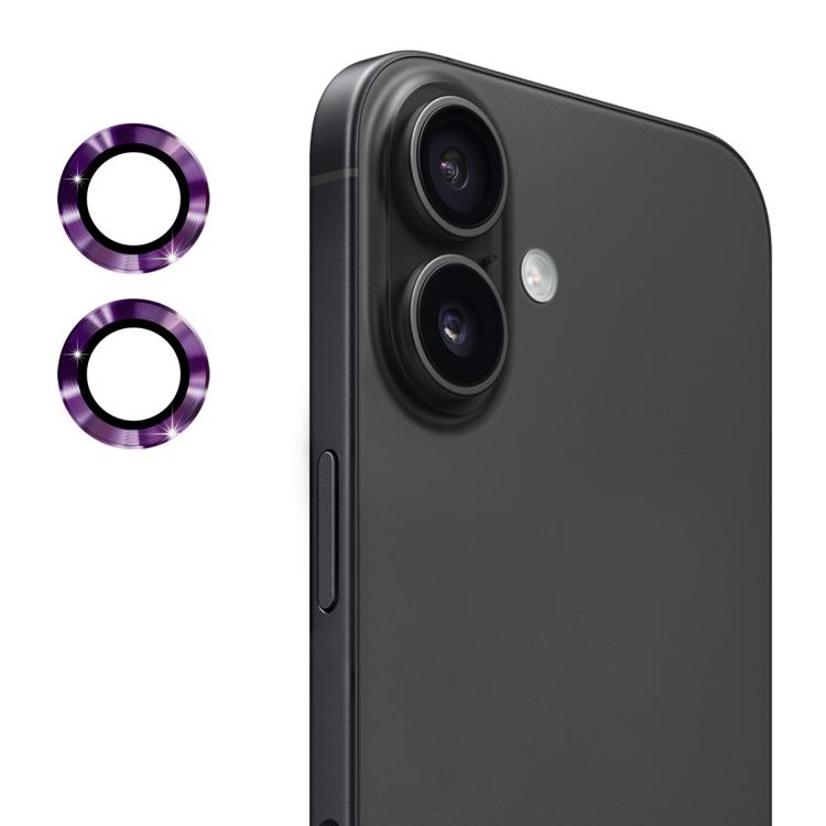 For iPhone 17 ENKAY 9H Rear Lens Aluminium Alloy Tempered Glass Film(Dark Purple) - iPhone 17 Tempered Glass by ENKAY | Online Shopping UK | buy2fix