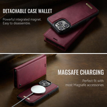 For iPhone 16 Pro Max CaseMe C49 MagSafe RFID Blocking Detachable Wallet Leather Phone Case(Red) - iPhone 16 Pro Max Cases by CaseMe | Online Shopping UK | buy2fix