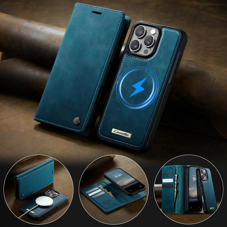 For iPhone 16 Pro Max CaseMe C49 MagSafe RFID Blocking Detachable Wallet Leather Phone Case(Green) - iPhone 16 Pro Max Cases by CaseMe | Online Shopping UK | buy2fix