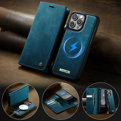 For iPhone 16 Pro Max CaseMe C49 MagSafe RFID Blocking Detachable Wallet Leather Phone Case(Green) - iPhone 16 Pro Max Cases by CaseMe | Online Shopping UK | buy2fix