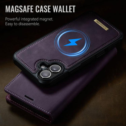 For iPhone 16 CaseMe C49 MagSafe RFID Blocking Detachable Wallet Leather Phone Case(Purple) - iPhone 16 Cases by CaseMe | Online Shopping UK | buy2fix