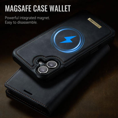 For iPhone 16 Plus CaseMe C49 MagSafe RFID Blocking Detachable Wallet Leather Phone Case(Black) - iPhone 16 Plus Cases by CaseMe | Online Shopping UK | buy2fix