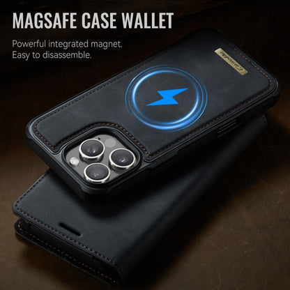 For iPhone 16 Pro CaseMe C49 MagSafe RFID Blocking Detachable Wallet Leather Phone Case(Black) - iPhone 16 Pro Cases by CaseMe | Online Shopping UK | buy2fix