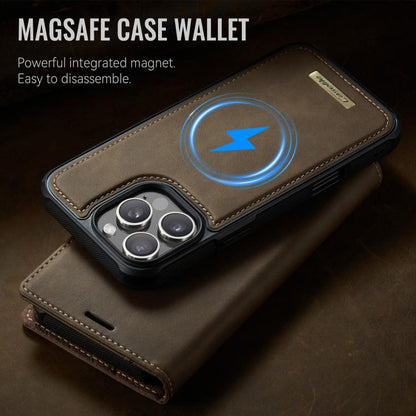 For iPhone 16 Pro CaseMe C49 MagSafe RFID Blocking Detachable Wallet Leather Phone Case(Coffee) - iPhone 16 Pro Cases by CaseMe | Online Shopping UK | buy2fix