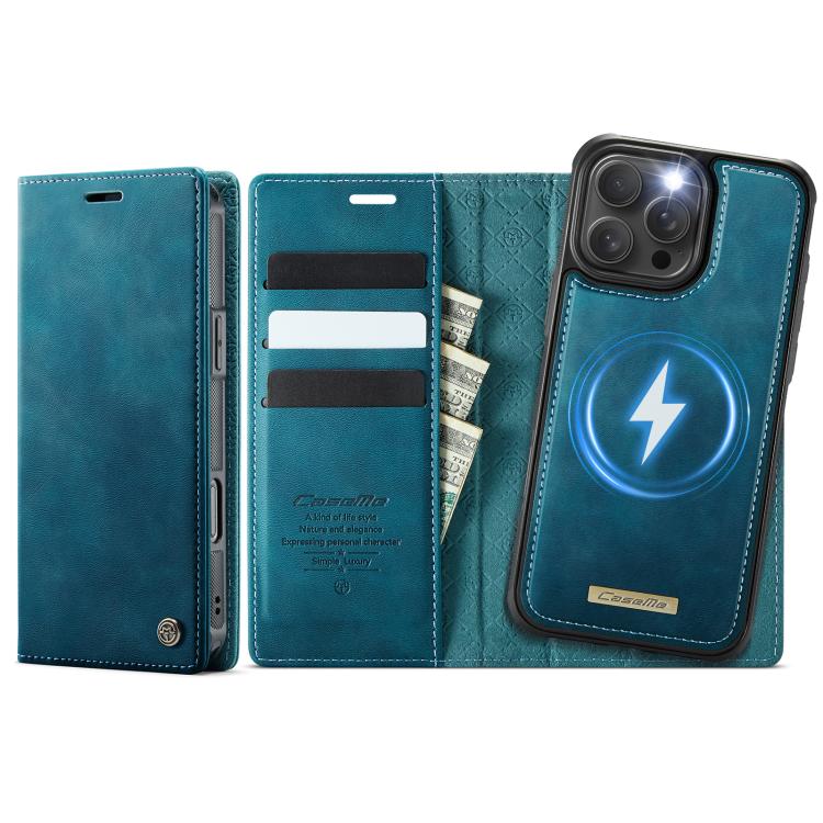 For iPhone 16 Pro CaseMe C49 MagSafe RFID Blocking Detachable Wallet Leather Phone Case(Green) - iPhone 16 Pro Cases by CaseMe | Online Shopping UK | buy2fix