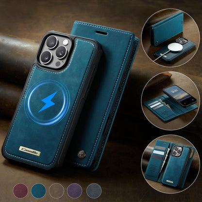 For iPhone 16 Pro CaseMe C49 MagSafe RFID Blocking Detachable Wallet Leather Phone Case(Green) - iPhone 16 Pro Cases by CaseMe | Online Shopping UK | buy2fix