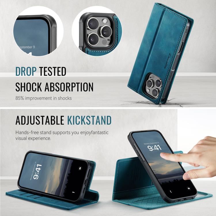 For iPhone 16 Pro CaseMe C49 MagSafe RFID Blocking Detachable Wallet Leather Phone Case(Green) - iPhone 16 Pro Cases by CaseMe | Online Shopping UK | buy2fix