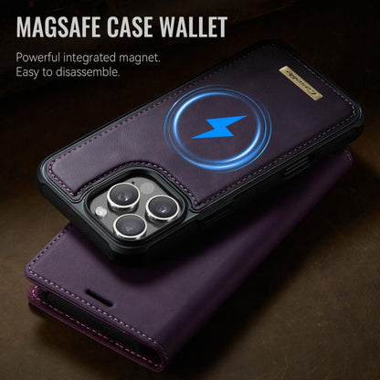 For iPhone 16 Pro CaseMe C49 MagSafe RFID Blocking Detachable Wallet Leather Phone Case(Purple) - iPhone 16 Pro Cases by CaseMe | Online Shopping UK | buy2fix