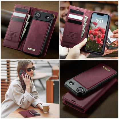 For iPhone Air CaseMe C49 MagSafe RFID Blocking Detachable Wallet Leather Phone Case(Red) - iPhone Air Cases by CaseMe | Online Shopping UK | buy2fix