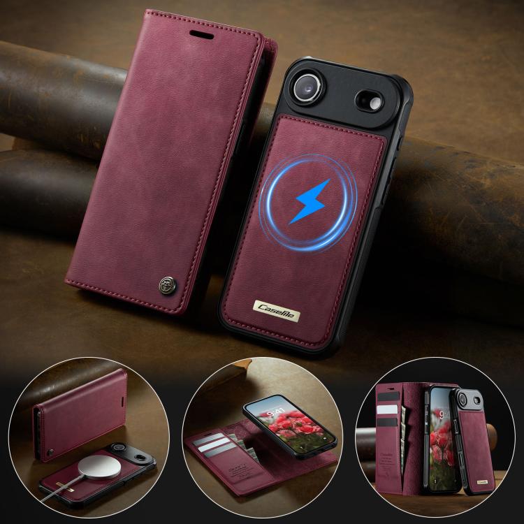 For iPhone Air CaseMe C49 MagSafe RFID Blocking Detachable Wallet Leather Phone Case(Red) - iPhone Air Cases by CaseMe | Online Shopping UK | buy2fix