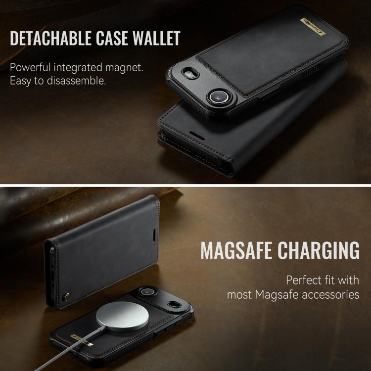 For iPhone Air CaseMe C49 MagSafe RFID Blocking Detachable Wallet Leather Phone Case(Black) - iPhone Air Cases by CaseMe | Online Shopping UK | buy2fix