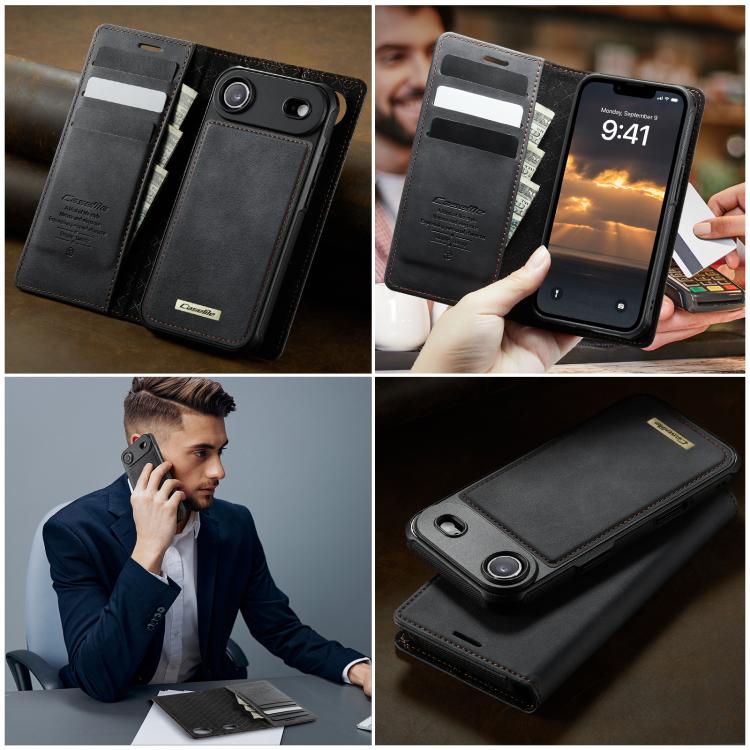 For iPhone Air CaseMe C49 MagSafe RFID Blocking Detachable Wallet Leather Phone Case(Black) - iPhone Air Cases by CaseMe | Online Shopping UK | buy2fix