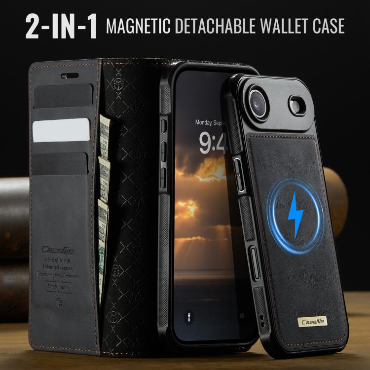 For iPhone Air CaseMe C49 MagSafe RFID Blocking Detachable Wallet Leather Phone Case(Black) - iPhone Air Cases by CaseMe | Online Shopping UK | buy2fix
