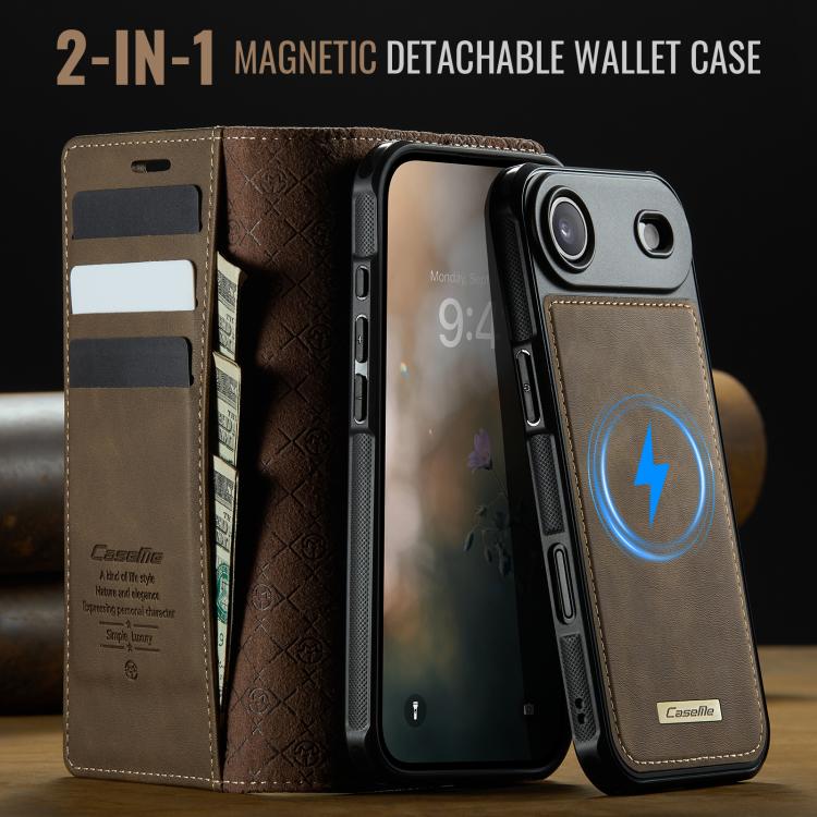 For iPhone Air CaseMe C49 MagSafe RFID Blocking Detachable Wallet Leather Phone Case(Coffee) - iPhone Air Cases by CaseMe | Online Shopping UK | buy2fix