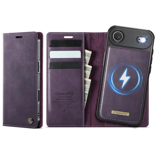 For iPhone Air CaseMe C49 MagSafe RFID Blocking Detachable Wallet Leather Phone Case(Purple) - iPhone Air Cases by CaseMe | Online Shopping UK | buy2fix