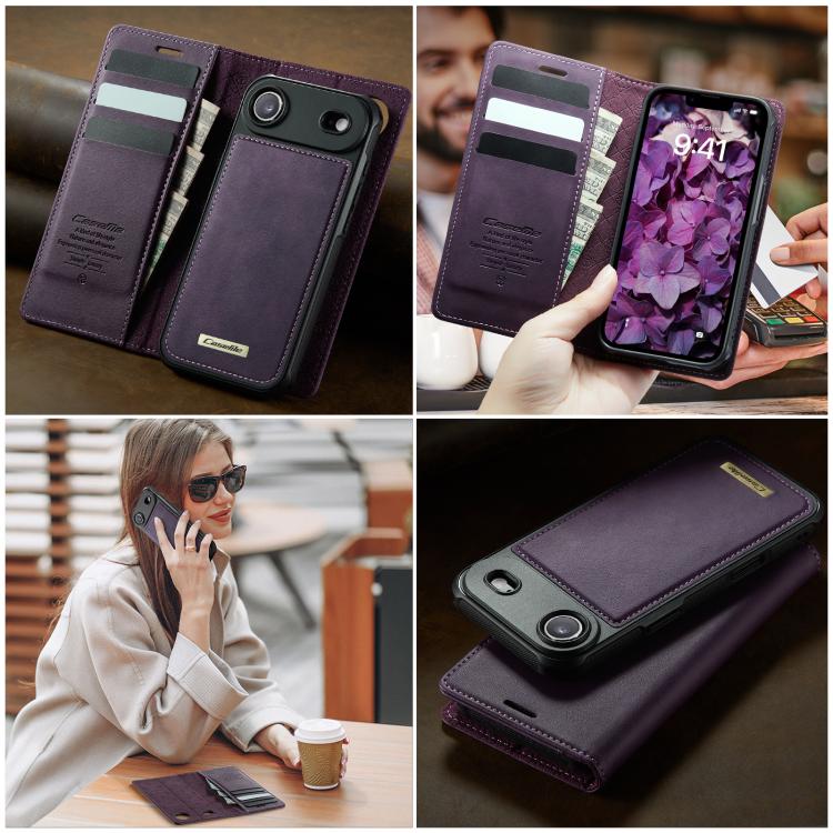 For iPhone Air CaseMe C49 MagSafe RFID Blocking Detachable Wallet Leather Phone Case(Purple) - iPhone Air Cases by CaseMe | Online Shopping UK | buy2fix