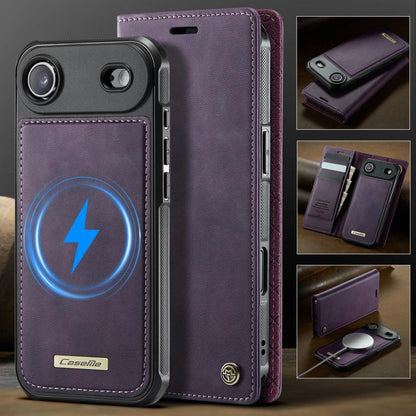 For iPhone Air CaseMe C49 MagSafe RFID Blocking Detachable Wallet Leather Phone Case(Purple) - iPhone Air Cases by CaseMe | Online Shopping UK | buy2fix